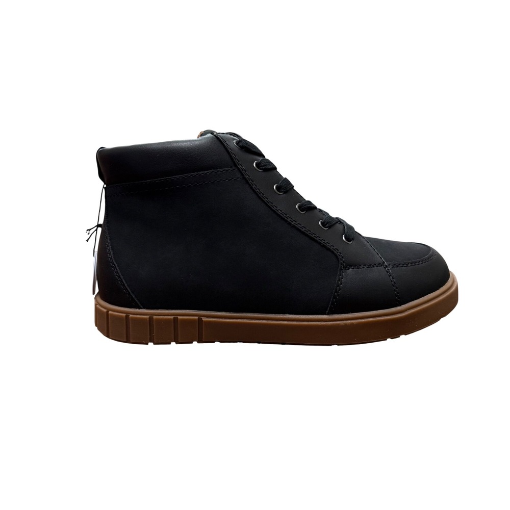 Sonoma Elfons High Top Sneakers Boys Size 6 Black Easy Zip Memory Foam Gum Sole